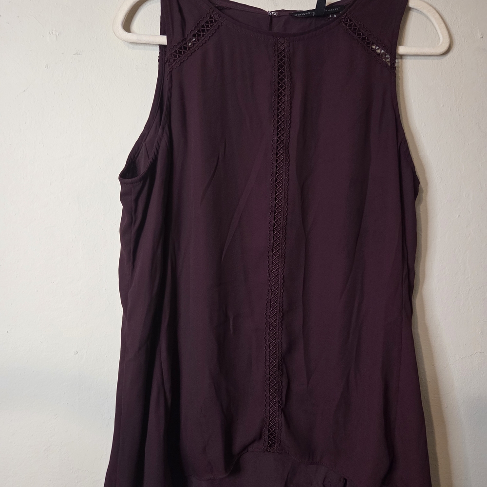 White House Black Market Deep Purple Blouse